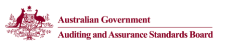 Logo of the Auditing and Assurance Standards Board

Australian crest, with text naming the Australian Government and the Auditing and Assurance Standards Board